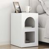 vidaXL Bedside Table 2 pcs White 29.5 x 33.5 x 50 cm Engineered Wood