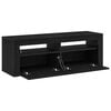 vidaXL TV Cabinet with LED Black Oak 120 x 35 x 40 cm Engineered Wood