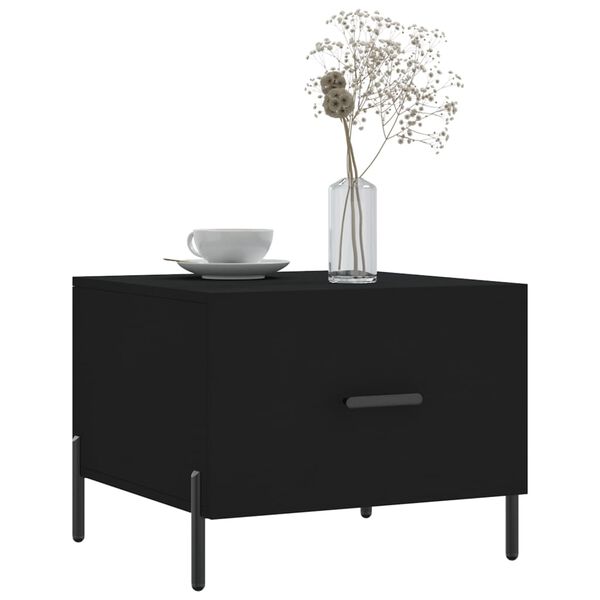 vidaXL Coffee Table Black 50x50x40 cm Engineered Wood