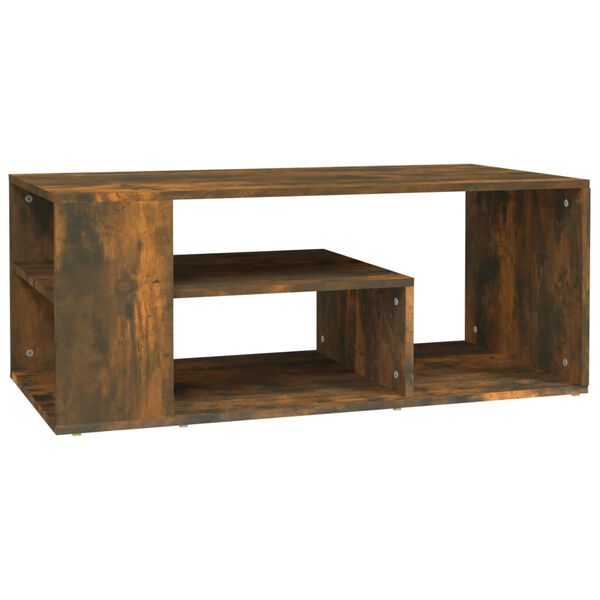 vidaXL Coffee Table Smoked Oak 100x50x40 cm Engineered Wood