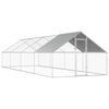 vidaXL Chicken Cage | Silver and Grey | Galvanised Steel | Large | Tough