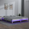 vidaXL LED Bed Frame without Mattress White 200x200 cm Solid Wood