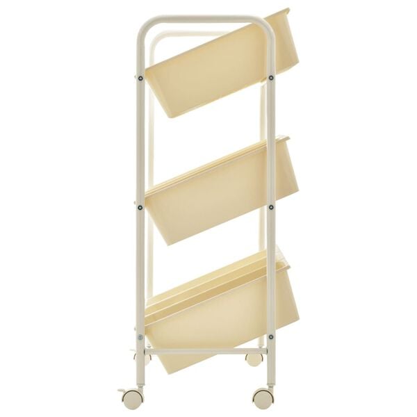 vidaXL 9-Basket Toy Storage Trolley White Plastic