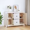 vidaXL Sideboard White 100x35x74 cm Solid Wood Pine