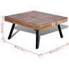 vidaXL Coffee Table Square Reclaimed Teak Wood