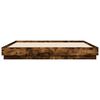 vidaXL Bed Frame with LED without Mattress Smoked Oak 180x200 cm Super King