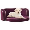 vidaXL Foldable Dog Sofa Burgundy 73x67x26 cm Plush Washable Cushion