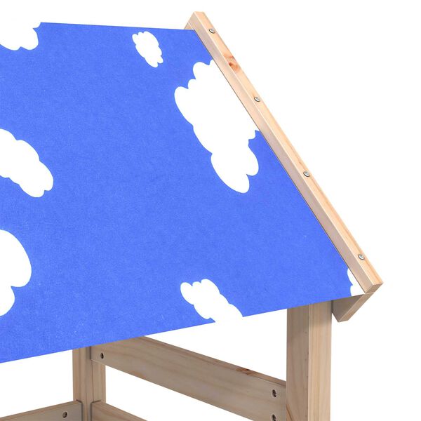 vidaXL Play Tower Brown 110.5 x 52.5 x 215cm Solid Pine Wood