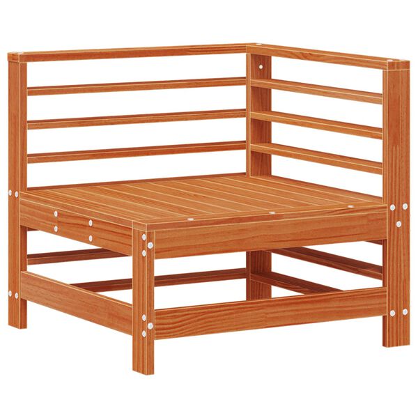 vidaXL Garden Lounge Set 7 pcs Wax Brown Solid Pine Wood