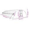 vidaXL Greenhouse with Steel Frame White 80 m&sup2; 16x5x2.3 m