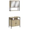 vidaXL 2 Piece Bathroom Furniture Set Sonoma Oak Engineered Wood