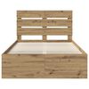 vidaXL Bed Frame Artisian Oak 120 x 190 cm Solid Pine Wood