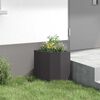 vidaXL Corner Planter Black 30 x 30 x 35 cm Steel