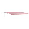 vidaXL Electric Retractable Awning Red and White 4.5 x 3 m