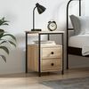 vidaXL Bedside Cabinet Sonoma Oak 34x35.5x50 cm Engineered Wood