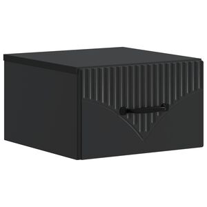 vidaXL Wall-Mounted Bedside Cabinet Black 34.5 x 33 x 20 cm