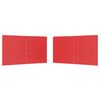 vidaXL Party Tent Sidewall 2 pcs Red 400 x 195 cm PE and Steel