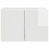 vidaXL TV Wall Cabinet Wall-mounted High Gloss White 59.5 x 31 x 40 cm
