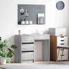 vidaXL Desk with Drawer Grey Sonoma 90 x 37.5 x 75 cm Engineered Wood