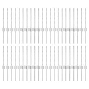 vidaXL Embedded Fence Post 44 pcs Silver 80 cm Powder-Coated Steel