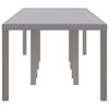 vidaXL Garden Dining Table Light grey 300 x 100 x 73 cm Poly Rattan