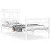 vidaXL Bed Frame without Mattress White 100x200 cm Solid Wood