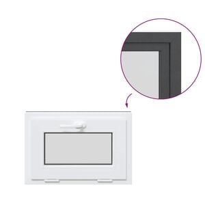 vidaXL Basement Window RISOR 60x40 cm Tilt 2 Glazing Anthracite