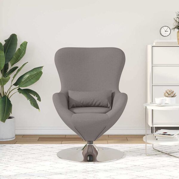 vidaXL Egg Chair Taupe 63 x 73 x 90 cm Fabric