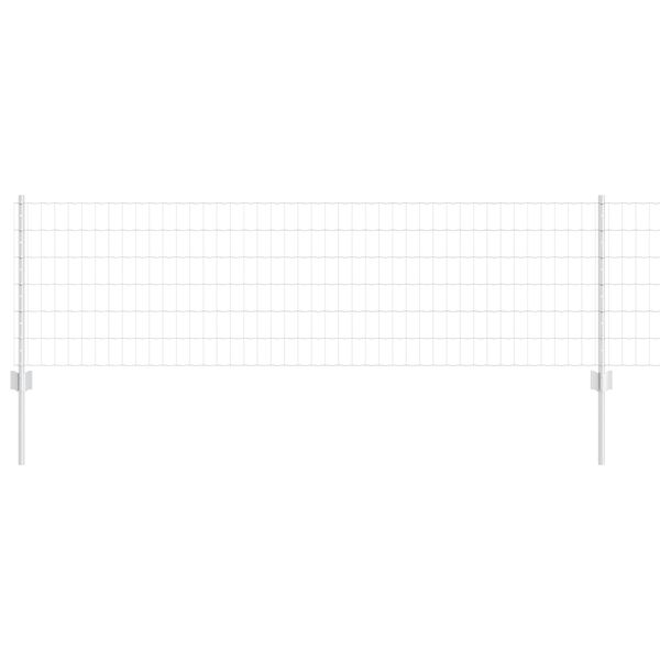 vidaXL Fence with Post Silver 0.6 x 10 m Steel