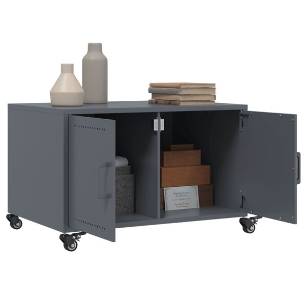 vidaXL Coffee Table Anthracite 68x50x43.5 cm Steel