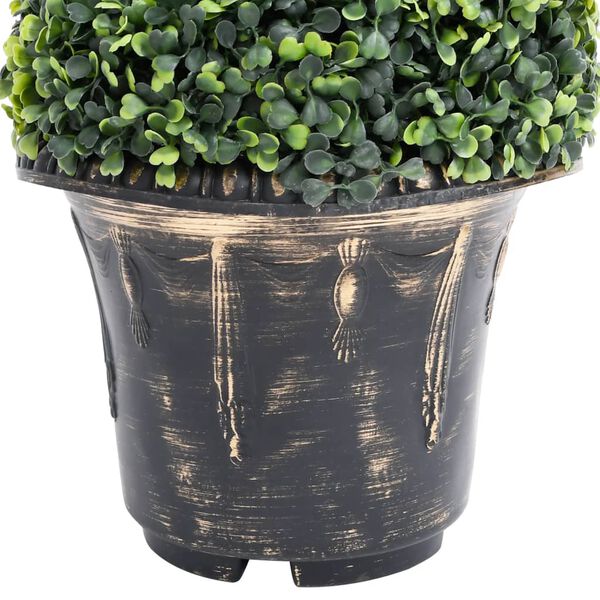 vidaXL Artificial Boxwood Spiral Plant with Pot Green 89 cm