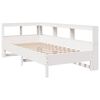vidaXL Bookcase Bed without Mattress White 75x190 cm Solid Wood Pine