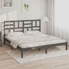 vidaXL Bed Frame without Mattress Grey Solid Wood 200x200 cm