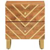 vidaXL Bedside Cabinets 2 pcs Brown and Black Solid Wood Mango