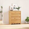 vidaXL Chest of Drawers Drammen Oak 76.5 x 40 x 91 cm Solid Pine wood