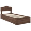 vidaXL Bed Frame with Headboard Brown Oak 75 x 190 cm Engineered Wood