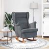 vidaXL Rocking Chair with Cushion Dark Grey 92 x 71 x 100 cm Plywood