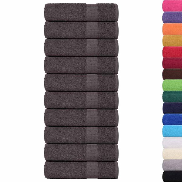 vidaXL Shower Towels "FROGN" 10 pcs Anthracite 70x140 cm 360 gsm