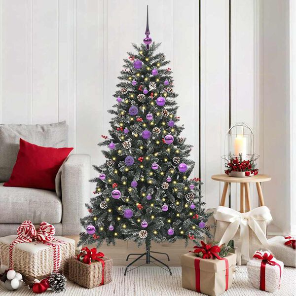 vidaXL Artificial Christmas Tree with 150 LEDs with Stand Green 150 cm