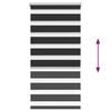 vidaXL Zebra blind 60.9x120 cm Fabric Width 56.7 cm black