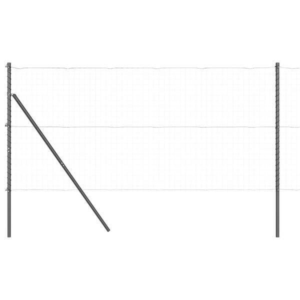 vidaXL Fence Posts Manual 7 pcs Grey Ø32mm 200 cm Galvanised steel