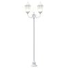vidaXL Garden Light Post White Aluminium and Glass