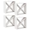 vidaXL Wine Rack 4 pcs White 62 x 25 x 62 cm Solid Pine Wood