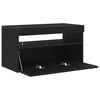 vidaXL TV Cabinet Black Oak 75 x 35 x 40 cm Engineered Wood