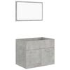 vidaXL 2 Piece Bathroom Furniture Set Concrete Grey Engineered Wood