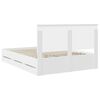 vidaXL Bed Frame with Drawer White 150 x 200 cm Engineer Wood