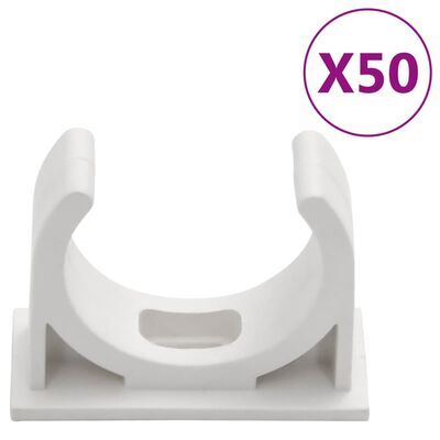 vidaXL Cable Trunkings with Clips Ø30 mm 30 m PVC