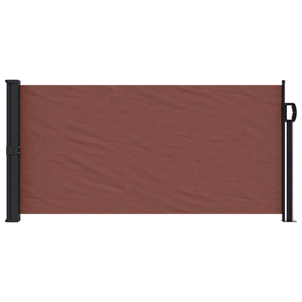 vidaXL Retractable Side Awning Brown 100x300 cm