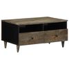 vidaXL Coffee Table Light Grey 80x54x40 cm Solid Wood Mango