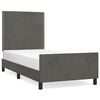 vidaXL Bed Frame without Mattress Dark Grey 90x190 cm Velvet